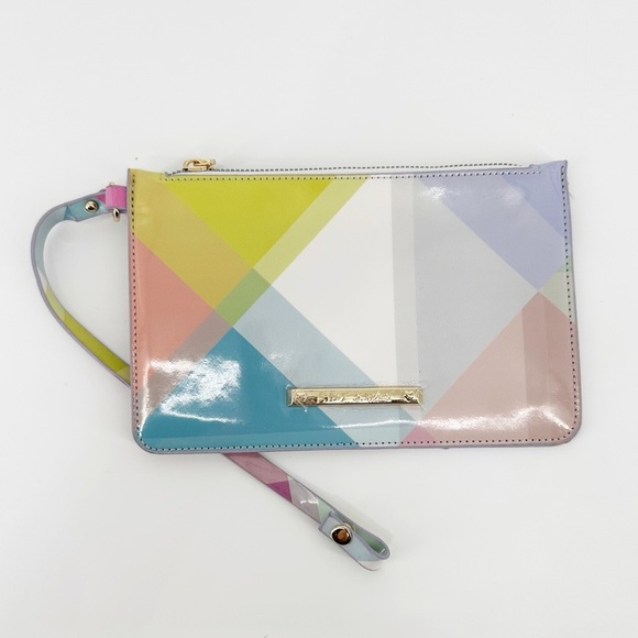 Betsey Johnson Pouch Rainbow Geometric - Picture 1 of 3